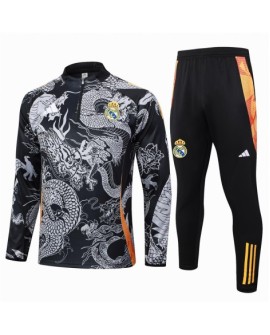 Real Madrid Trainingstrikot-2425 Schwarz (Inkjet Dragon)