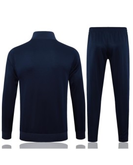 Real Madrid Trainingsjacke-2425 Königsblau (Weiß auf drei Seiten)