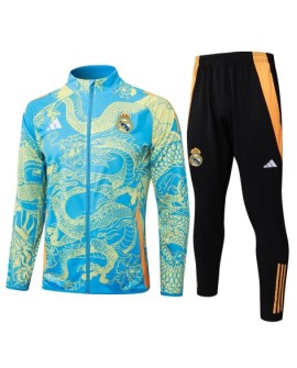 Real Madrid Trainingsjacke-2425 Hellblau (Inkjet Dragon)