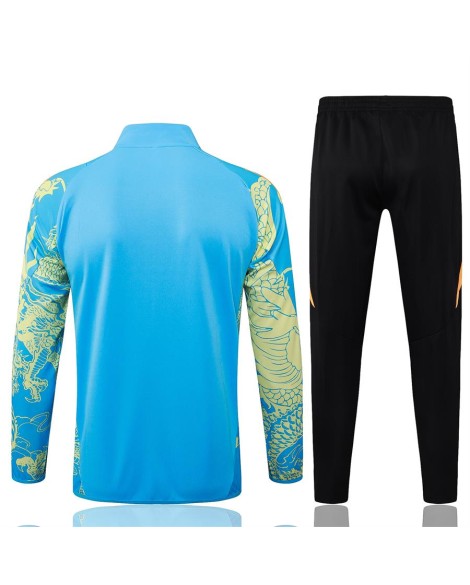 Real Madrid Trainingsjacke-2425 Hellblau (Inkjet Dragon)