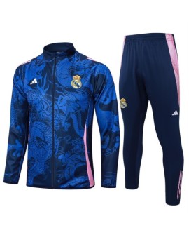 Real Madrid Trainingsanzug-Jacke – 2425 Königsblau (Inkjet Dragon)