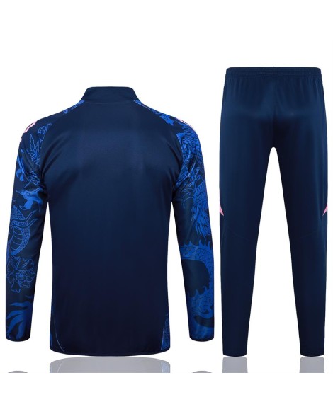 Real Madrid Trainingsanzug-Jacke – 2425 Königsblau (Inkjet Dragon)