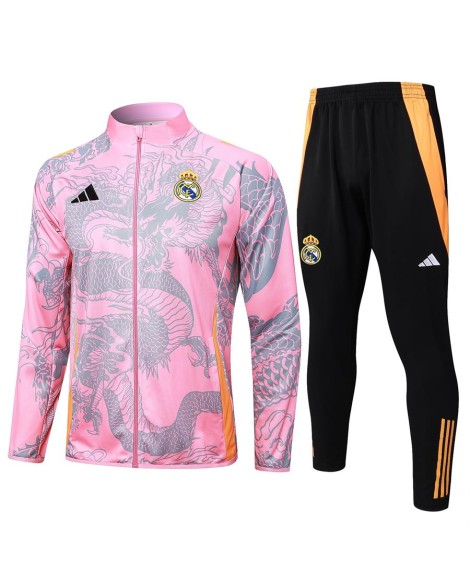 Real Madrid Trainingsanzug-Jacke – 2425 Pink (Inkjet Dragon)