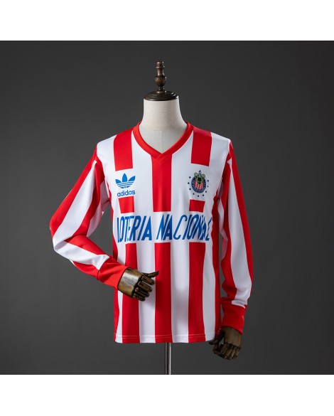 Guadalajara Chivas Heim-Langarm Retro-Trikot 91/92 Guadalajara Chivas Heim-Langarm Retro-Trikot 91/92