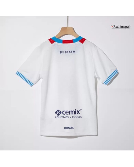 Cruz Azul Auswärts-Fußballtrikot-Set 2024/25 für Kinder (Trikot + Shorts)