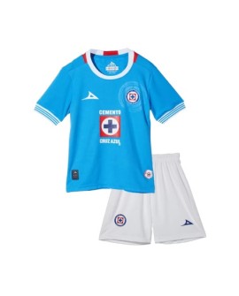 Cruz Azul Heim-Fußballtrikot-Set 2024/25 für Kinder (Trikot + Shorts)
