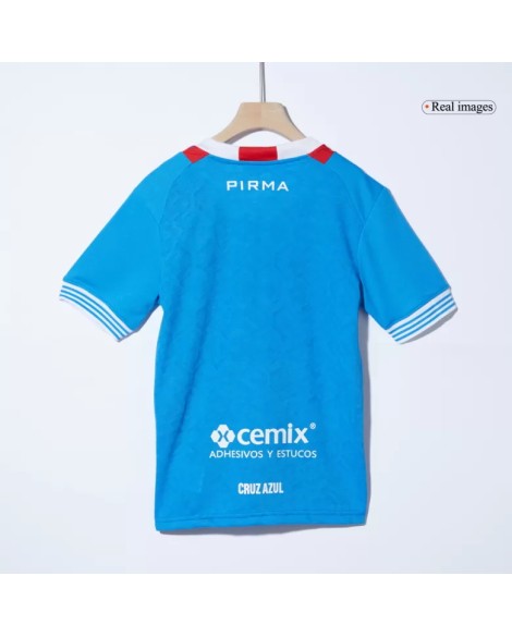Cruz Azul Heim-Fußballtrikot-Set 2024/25 für Kinder (Trikot + Shorts)