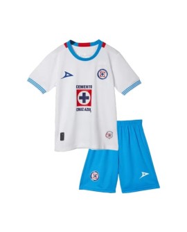 Cruz Azul Auswärts-Fußballtrikot-Set 2024/25 für Kinder (Trikot + Shorts)