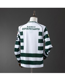 Retro-Langarm-Sporttrikot für das Heimtrikot der Saison Lissabon 01/03