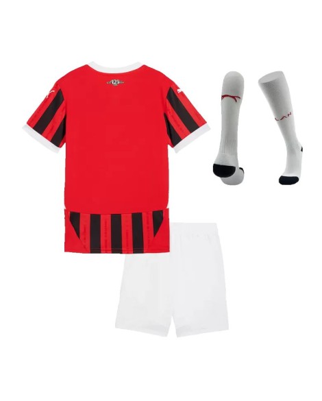 Heimtrikot-Set für Kinder des AC Mailand 2024/25 (Trikot + Shorts + Stutzen)