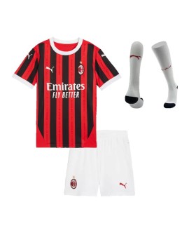 Heimtrikot-Set für Kinder des AC Mailand 2024/25 (Trikot + Shorts + Stutzen)