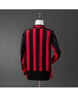 Retro 06/07 AC Mailand Langarm-Heimtrikot