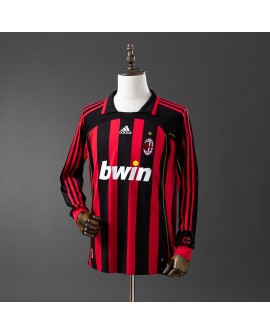 Retro 06/07 AC Mailand Langarm-Heimtrikot