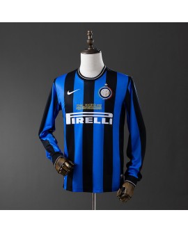 Inter Milan Maillot Domicile Rétro 2010 Par to Manches Longues