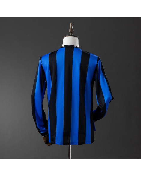 Inter Milan Maillot Domicile Rétro 2010 Par to Manches Longues