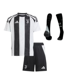 Juventus-Heimtrikot-Set 2024/25 für Kinder (Trikot + Shorts + Socken)