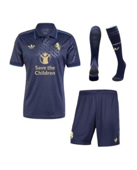 Juventus Auswärts-Fußballtrikot 2024/25 (Trikot + Shorts + Socken) – Sponsor „Save The Children“