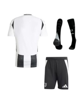 Juventus-Heim-Fußballtrikot 2024/25 (Trikot + Shorts + Socken) – Sponsor „Save The Children“