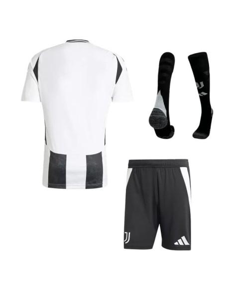 Juventus-Heim-Fußballtrikot 2024/25 (Trikot + Shorts + Socken) – Sponsor „Save The Children“