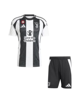 Juventus-Heim-Fußballtrikot 2024/25 (Trikot + Shorts) – Sponsor „Save The Children“