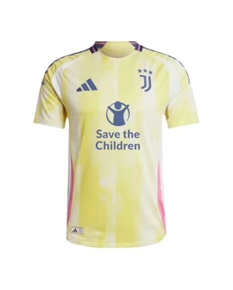 Authentisches Juventus-Auswärts-Fußballtrikot 2024/25 – Sponsor „Save The Children“