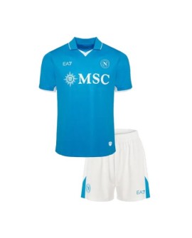 Napoli Heim-Fußballtrikot-Set 2024/25 für Kinder (Trikot + Shorts)