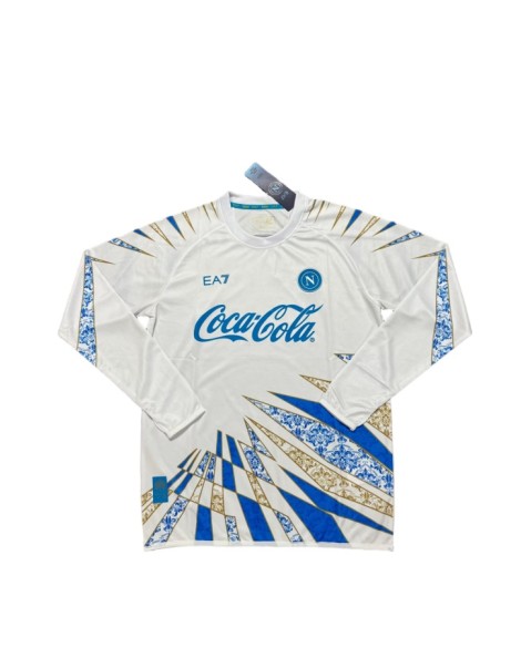 Napoli weißes Langarm-Aufwärmtrikot 2526