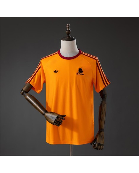 AS Roma orangefarbenes T-Shirt mit Tribünenlogo