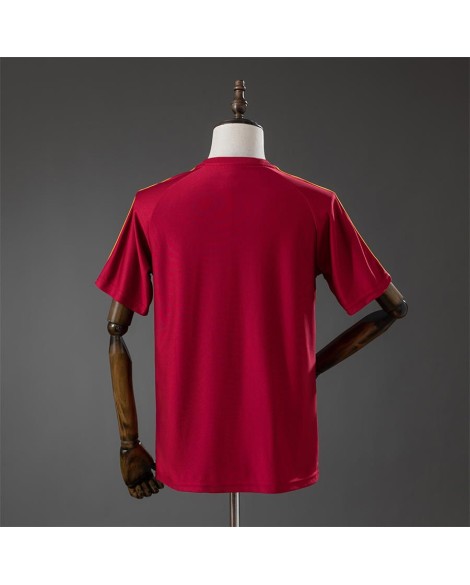 AS Roma Rotes T-Shirt mit Tribünenlogo