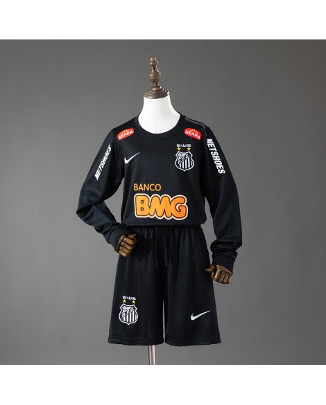 Retro Santos Auswärts-Langarmtrikot 12/13 - Kind