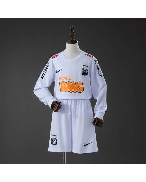 Santos Heimtrikot der Saison 11/12 Retro-Langarmtrikot - Kind