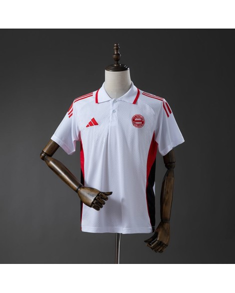 Bayern München 25/26 POLO - Weiß & Rot