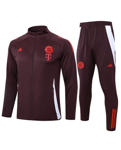 Bayern München Jacke Trainingsanzug 2425-Rotbraun
