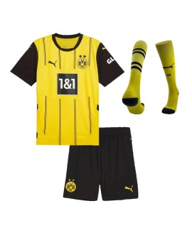 Dortmund 2024/25 Kinder Heimtrikot Kit (Jersey+Shorts+Socken)