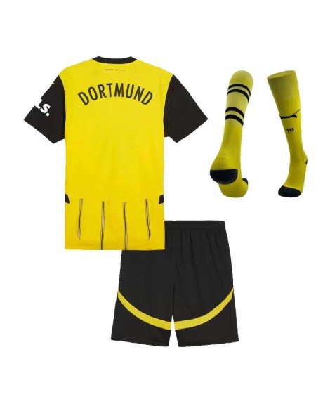 Dortmund 2024/25 Kinder Heimtrikot Kit (Jersey+Shorts+Socken)
