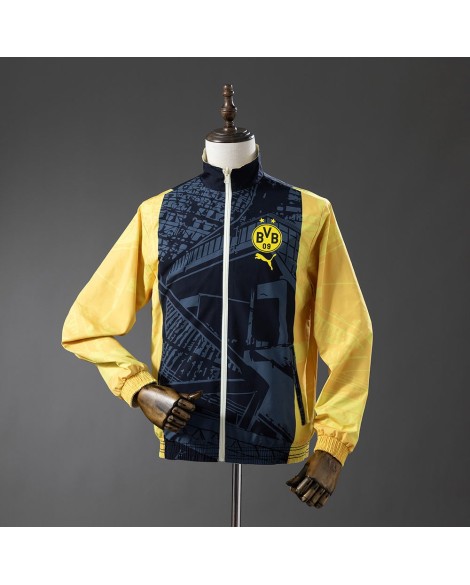 Borussia Dortmund Wendejacke Windbreaker - Schwarz & Beige