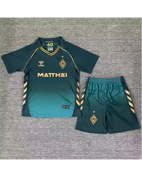 Werder Bremen 25/26 Auswärtstrikot-Set (Trikot + Shorts) - Kind