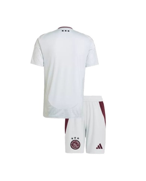 Ajax Auswärts-Fußballtrikot-Set 2024/25 für Kinder (Trikot + Shorts)