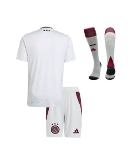 Ajax Auswärts-Fußballtrikot-Set 2024/25 für Kinder (Trikot + Shorts + Socken)