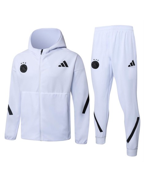 Ajax Trainingsanzug-Set mit Kapuze und Jacke 2526 - Weiß