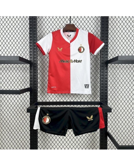 Feyenoord Rotterdam Heim-Set 2025/26 (Trikot + Hose) – Kind