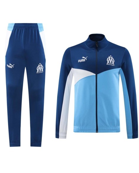 Marseille Trainingsset (Jacke+Hose) Blau 2024/25