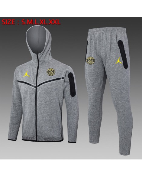 PSG-Trainingsanzug mit Kapuze, Jacke, 2425, Grau
