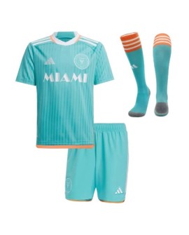 Inter Miami CF Drittes Auswärts-Fußballtrikot-Set 2024 für Kinder (Trikot + Shorts + Socken)