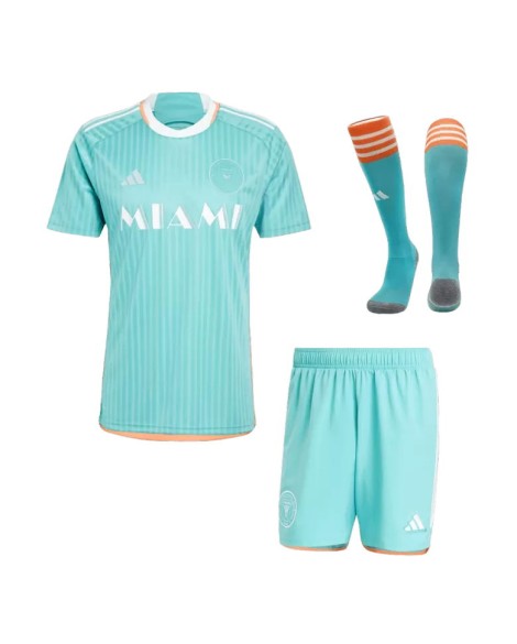 Inter Miami CF Drittes Auswärts-Fußballtrikot-Set 2024 (Trikot + Shorts + Socken)
