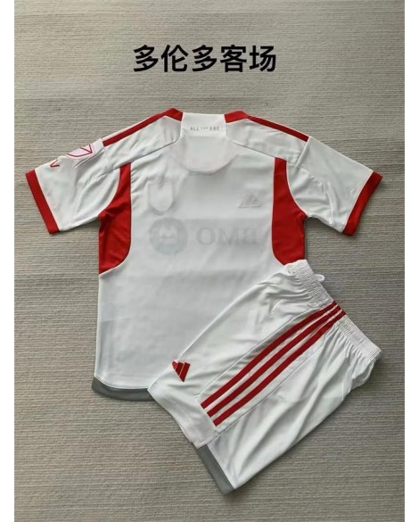 Toronto FC Auswärtstrikot-Set 2024 für Kinder (Trikot + Shorts)