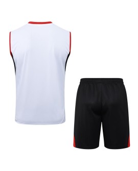 Arsenal 2526 Weißer ärmelloser Anzug mit Weste (Top + Shorts)