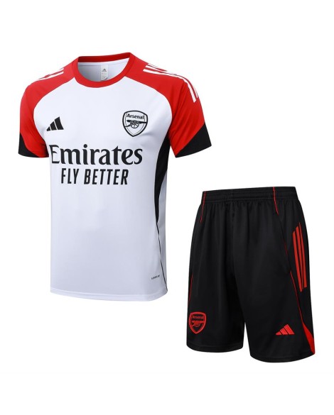 Arsenal 2526 Weißer Kurzarm-Westenanzug (Oberteil + Shorts)