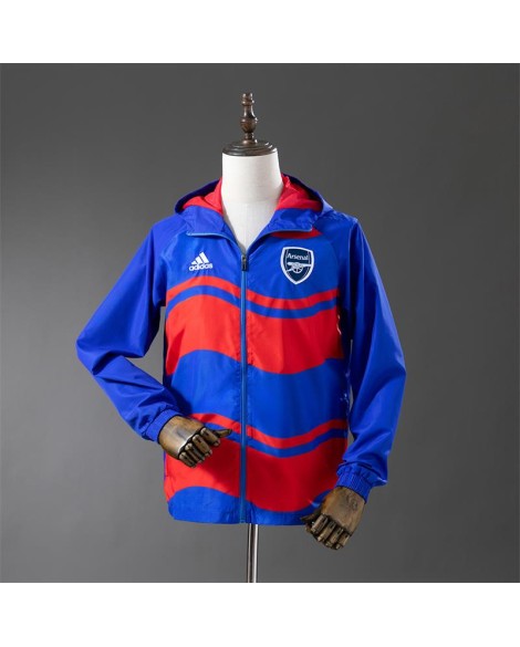 Arsenal Trenchcoat der Saison 25/26, einseitig bedruckt – blau und rot Arsenal Trenchcoat der Saison 25/26, einseitig bedruckt – blau und rot