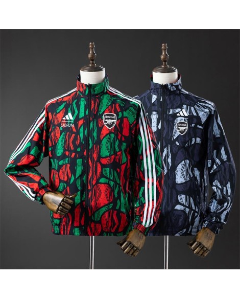 Arsenal Wendejacke/Trenchcoat der Saison 24/25 – rot und schwarz Arsenal Wendejacke/Trenchcoat der Saison 24/25 – rot und schwarz